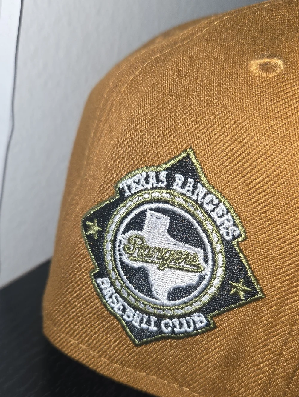 Hat Club Texas Rangers Heritage Logo Patch New Era 59Fifty Fitted Hat 7 3/8 - Picture 3 of 6